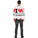 I love chocolate donut Men s Fleece Sweatshirt View4