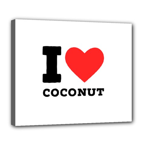 I Love Coconut Deluxe Canvas 24  X 20  (stretched) by ilovewhateva