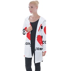 I Love Coconut Longline Hooded Cardigan