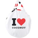 I love coconut Giant Round Zipper Tote View1