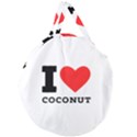 I love coconut Giant Round Zipper Tote View2