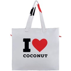 I Love Coconut Canvas Travel Bag by ilovewhateva