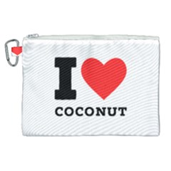 I Love Coconut Canvas Cosmetic Bag (xl) by ilovewhateva