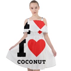 I Love Coconut Cut Out Shoulders Chiffon Dress by ilovewhateva