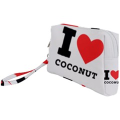 I Love Coconut Wristlet Pouch Bag (small) by ilovewhateva