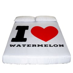 I Love Watermelon  Fitted Sheet (california King Size) by ilovewhateva