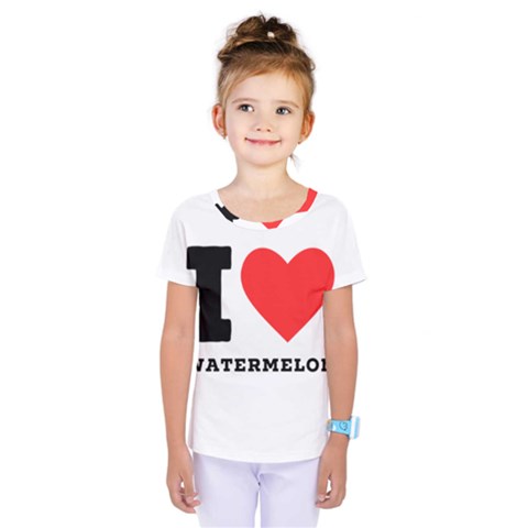 I Love Watermelon  Kids  One Piece Tee by ilovewhateva