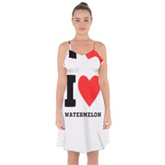 I Love Watermelon  Ruffle Detail Chiffon Dress by ilovewhateva