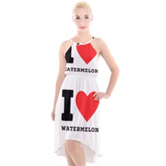 I Love Watermelon  High-low Halter Chiffon Dress  by ilovewhateva