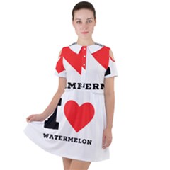 I Love Watermelon  Short Sleeve Shoulder Cut Out Dress  by ilovewhateva