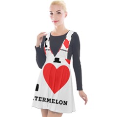 I Love Watermelon  Plunge Pinafore Velour Dress by ilovewhateva