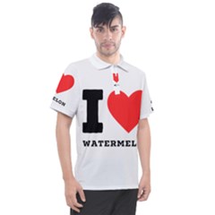 I Love Watermelon  Men s Polo Tee by ilovewhateva