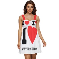 I Love Watermelon  Ruffle Strap Babydoll Chiffon Dress by ilovewhateva