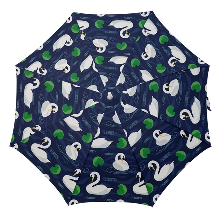 Swan Pattern Elegant Design Straight Umbrellas