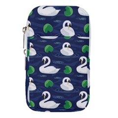 Swan Pattern Elegant Design Waist Pouch (small) by Vaneshart