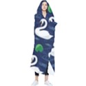 Swan Pattern Elegant Design Wearable Blanket View1