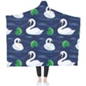 Swan Pattern Elegant Design Wearable Blanket View2