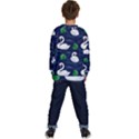 Swan Pattern Elegant Design Kids  Long Sleeve Jersey View4