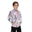 Cute Cats Cartoon Seamless-pattern Kids  Windbreaker View1