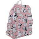 Cute Cats Cartoon Seamless-pattern Top Flap Backpack View2