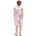 Cute Cats Cartoon Seamless-pattern Kids  Drop Waist Dress View2