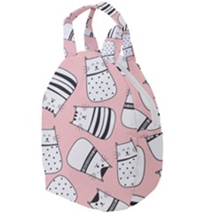 Cute Cats Cartoon Seamless-pattern Travel Backpack by Vaneshart