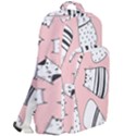 Cute Cats Cartoon Seamless-pattern Double Compartment Backpack View2