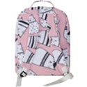 Cute Cats Cartoon Seamless-pattern Double Compartment Backpack View3