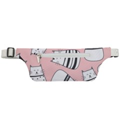 Cute Cats Cartoon Seamless-pattern Active Waist Bag by Vaneshart