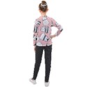 Cute Cats Cartoon Seamless-pattern Kids  Long Mesh Tee View2