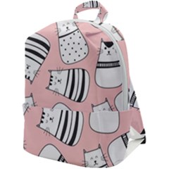 Cute Cats Cartoon Seamless-pattern Zip Up Backpack by Vaneshart