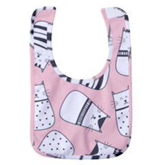 Cute Cats Cartoon Seamless-pattern Baby Bib by Vaneshart