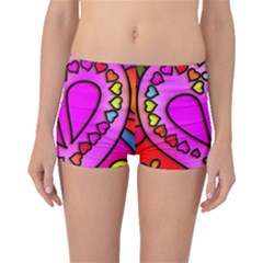 Stained Glass Love Heart Boyleg Bikini Bottoms by Vaneshart