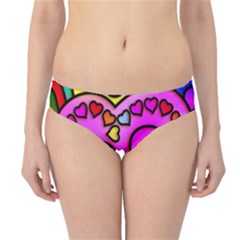 Stained Glass Love Heart Hipster Bikini Bottoms by Vaneshart