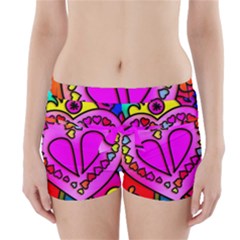 Stained Glass Love Heart Boyleg Bikini Wrap Bottoms by Vaneshart