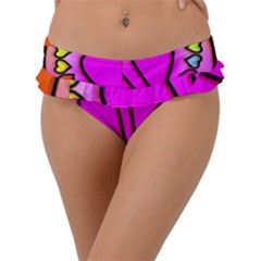 Stained Glass Love Heart Frill Bikini Bottoms by Vaneshart