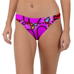 Stained Glass Love Heart Band Bikini Bottoms by Vaneshart