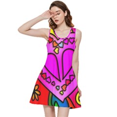 Stained Glass Love Heart Inside Out Racerback Dress by Vaneshart