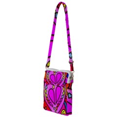 Stained Glass Love Heart Multi Function Travel Bag by Vaneshart