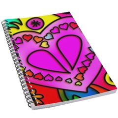 Stained Glass Love Heart 5 5  X 8 5  Notebook by Vaneshart