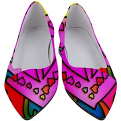 Stained Glass Love Heart Women s Block Heels  by Vaneshart