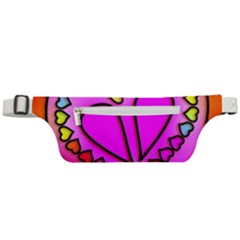 Stained Glass Love Heart Active Waist Bag by Vaneshart