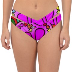 Stained Glass Love Heart Double Strap Halter Bikini Bottoms by Vaneshart