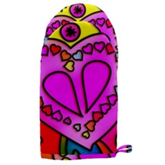 Stained Glass Love Heart Microwave Oven Glove by Vaneshart