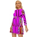 Stained Glass Love Heart Long Sleeve Babydoll Dress View2