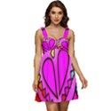 Stained Glass Love Heart Ruffle Strap Babydoll Chiffon Dress View1