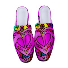 Stained Glass Love Heart Women s Classic Backless Heels by Vaneshart