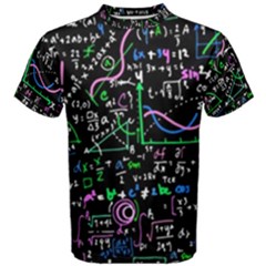 Math-linear-mathematics-education-circle-background Men s Cotton Tee by Vaneshart