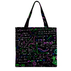 Math-linear-mathematics-education-circle-background Zipper Grocery Tote Bag by Vaneshart