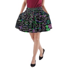 Math-linear-mathematics-education-circle-background A-line Pocket Skirt by Vaneshart